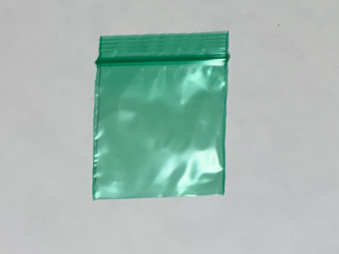 Apple Bags Mini Zip Resealable Baggies, 2020 Green 2" x 2" 100ct / 1000ct / 3000ct