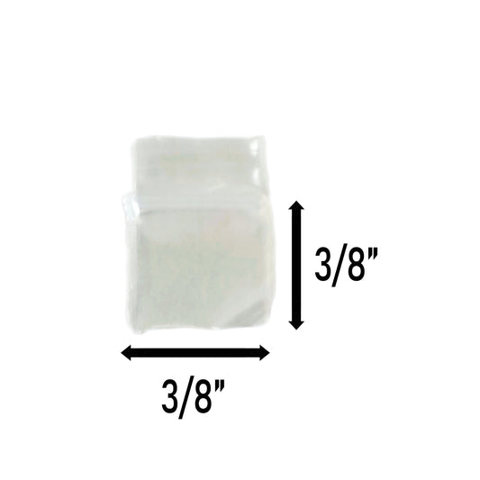 Apple Bags Mini Zip Resealable Baggies, 3838 Clear 3/8" x 3/8" 100ct / 1000ct / 3000ct