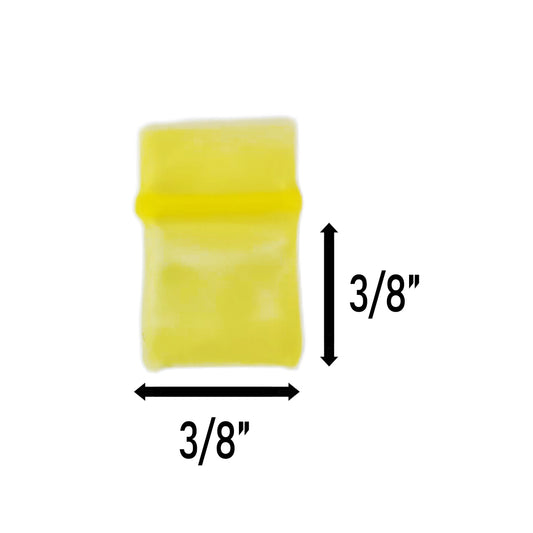 Apple Bags Mini Zip Resealable Baggies, 3838 Yellow 3/8" x 3/8" 100ct / 1000ct / 3000ct
