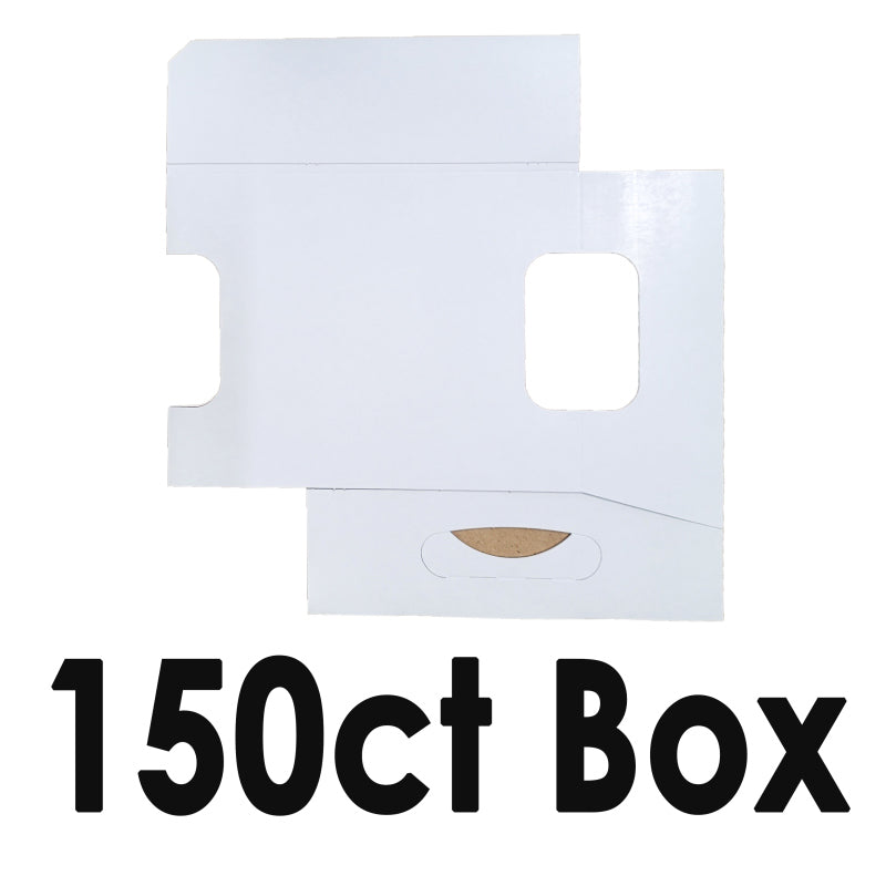 6-Pack Cardboard Tall Bottle Carriers, Unbranded White, 10ct to 150ct