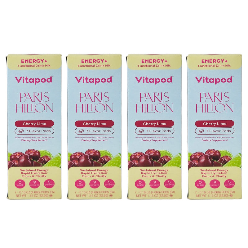Cherry Lime ENERGY+ Flavor Paris Hilton x Vitapod Drink Mix Pods, 1 Box (7 Pods) to 4 Boxes (28 Pods) (Copy)