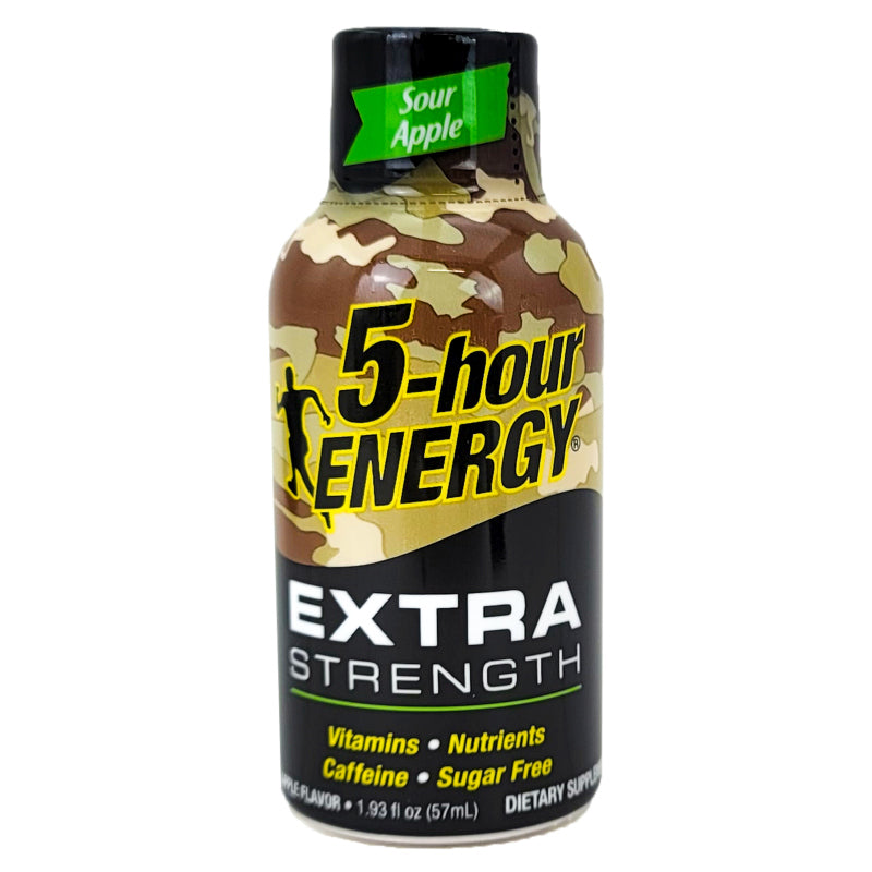 Extra Strength Sour Apple 5-Hour Energy Drink Shots 1.93oz - 12ct Box