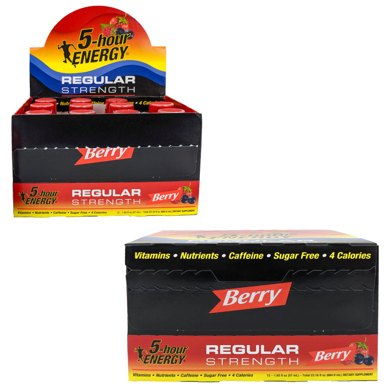 Regular Strength Berry 5-Hour Energy Drink Shots 1.93oz - 6 Bottles