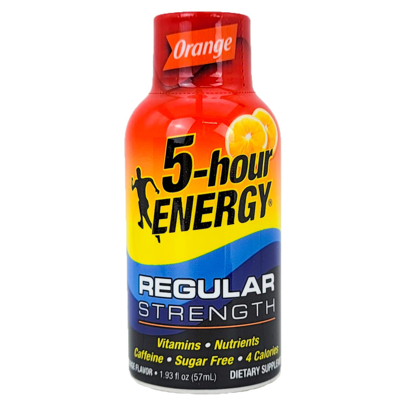 Regular Strength Orange 5-Hour Energy Drink Shots 1.93oz - 12ct Box