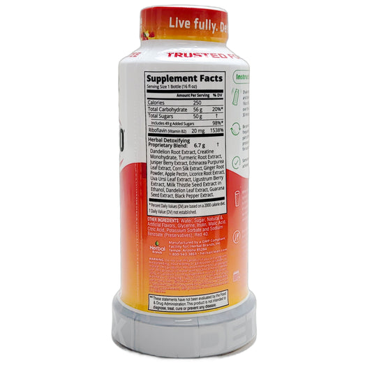 Herbal Clean Qcarbo16 16oz, Straw-Mango