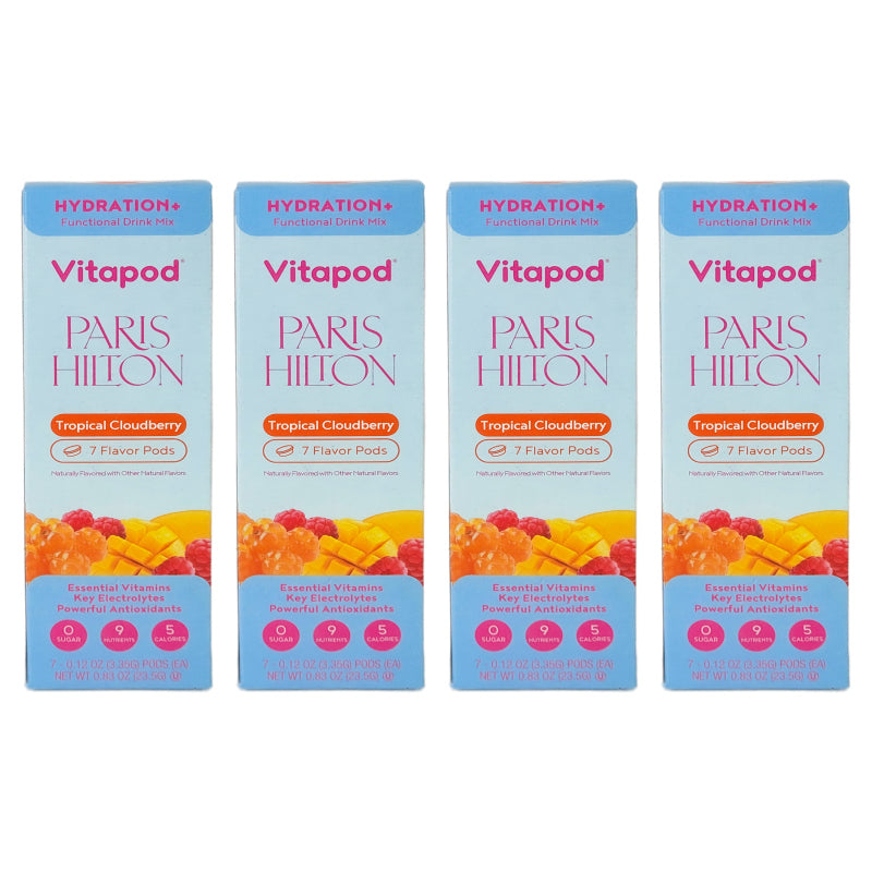 Tropical Cloudberry HYDRATION+ Flavor Paris Hilton x Vitapod Drink Mix Pods, 1 Box (7 Pods) to 4 Boxes (28 Pods) (Copy)