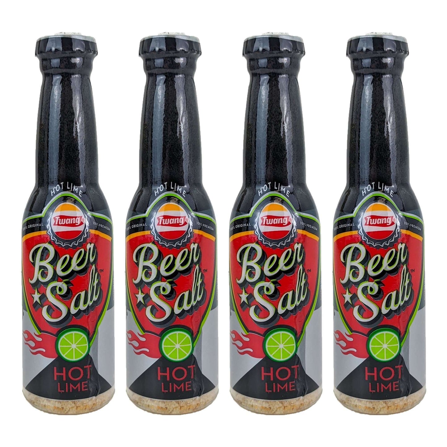 4-Pack Twang Beer Salt Bottles, 1.0OZ, Hot Lime Flavor
