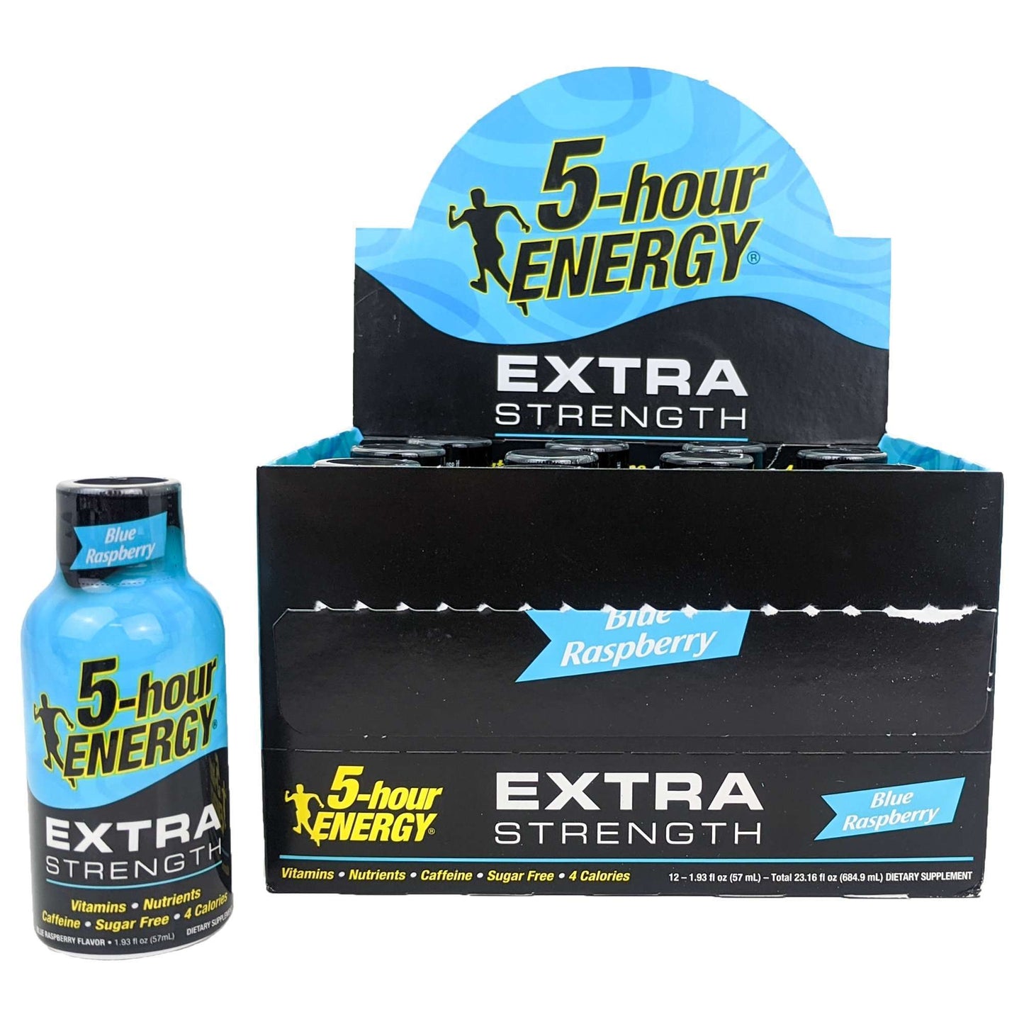 Extra Strength Blue Raspberry 5-Hour Energy Drink Shots 1.93oz - 1 Bottle