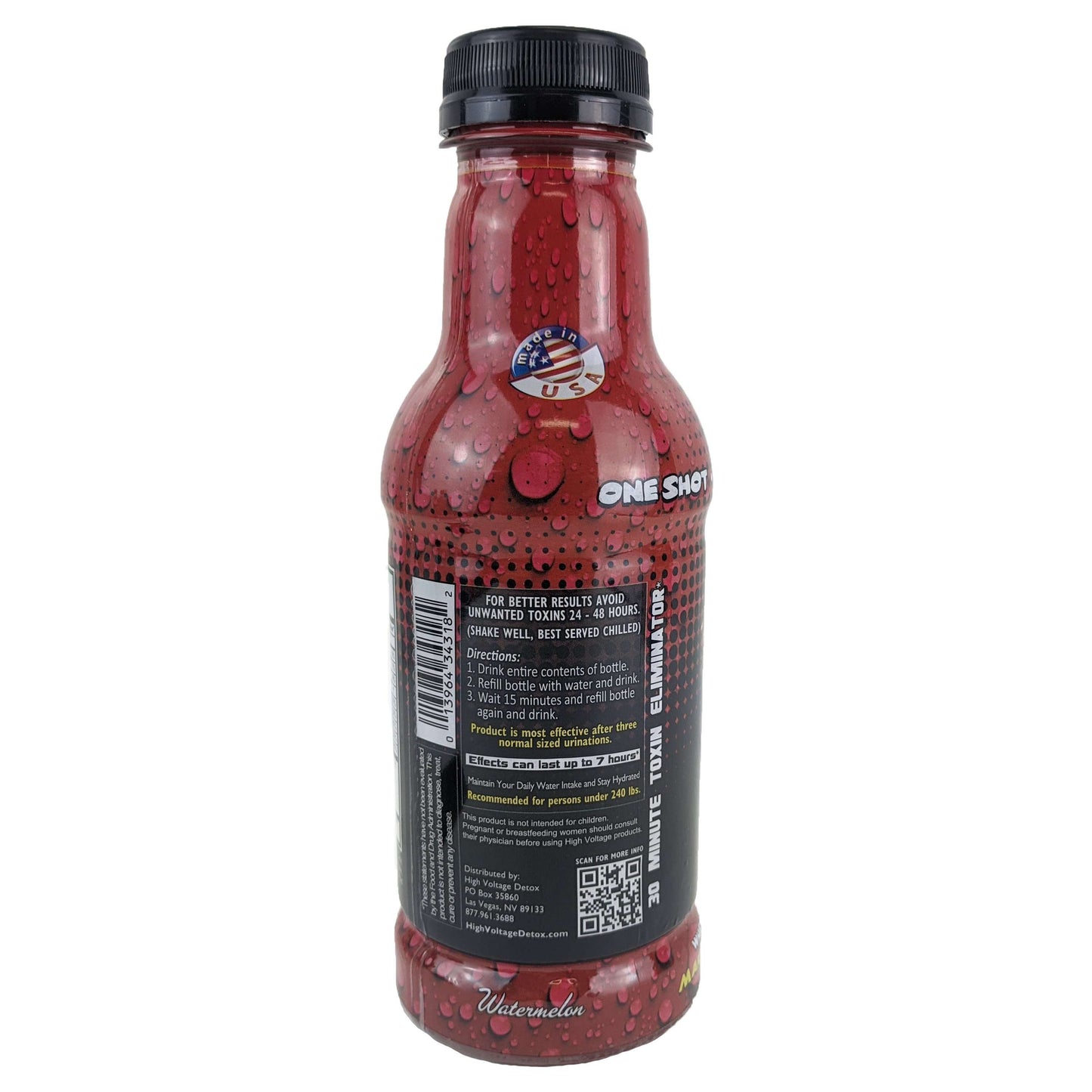 High Voltage Detox Drink, 16oz Watermelon Flavor