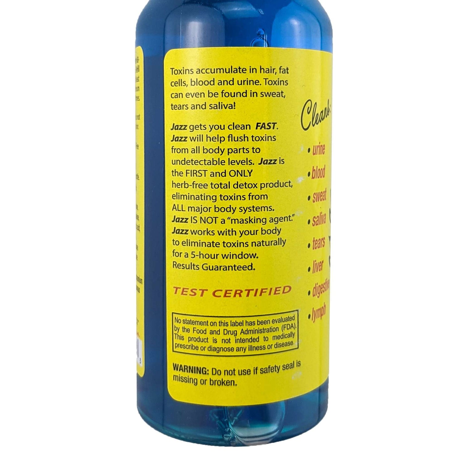 Jazz Total Detox Drink 10oz, Blue Raspberry Flavor