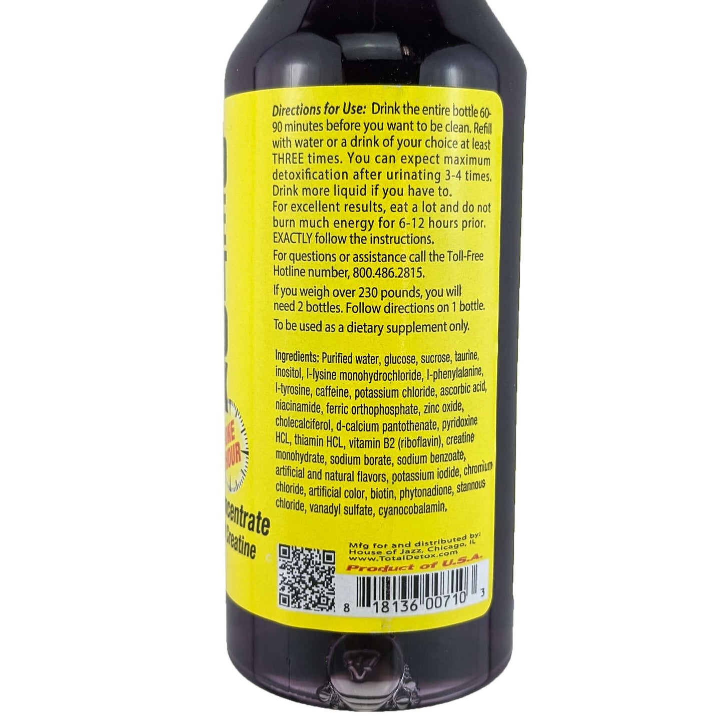 Jazz Total Detox Drink 10oz, Grape Flavor