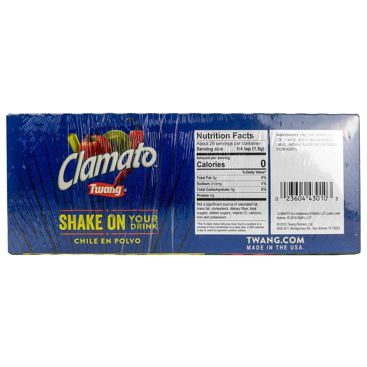 Twang Twangerz Snack Topping 10-Pack, Clamato Chili-Lime Flavor