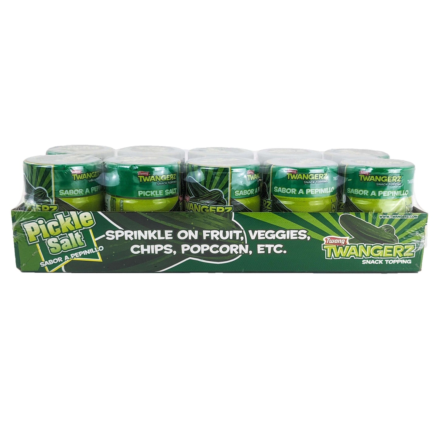 Twang Twangerz Snack Topping 10-Pack, Pickle Salt Flavor
