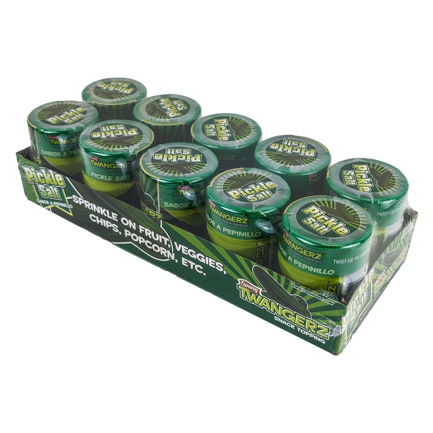 Twang Twangerz Snack Topping 10-Pack, Pickle Salt Flavor