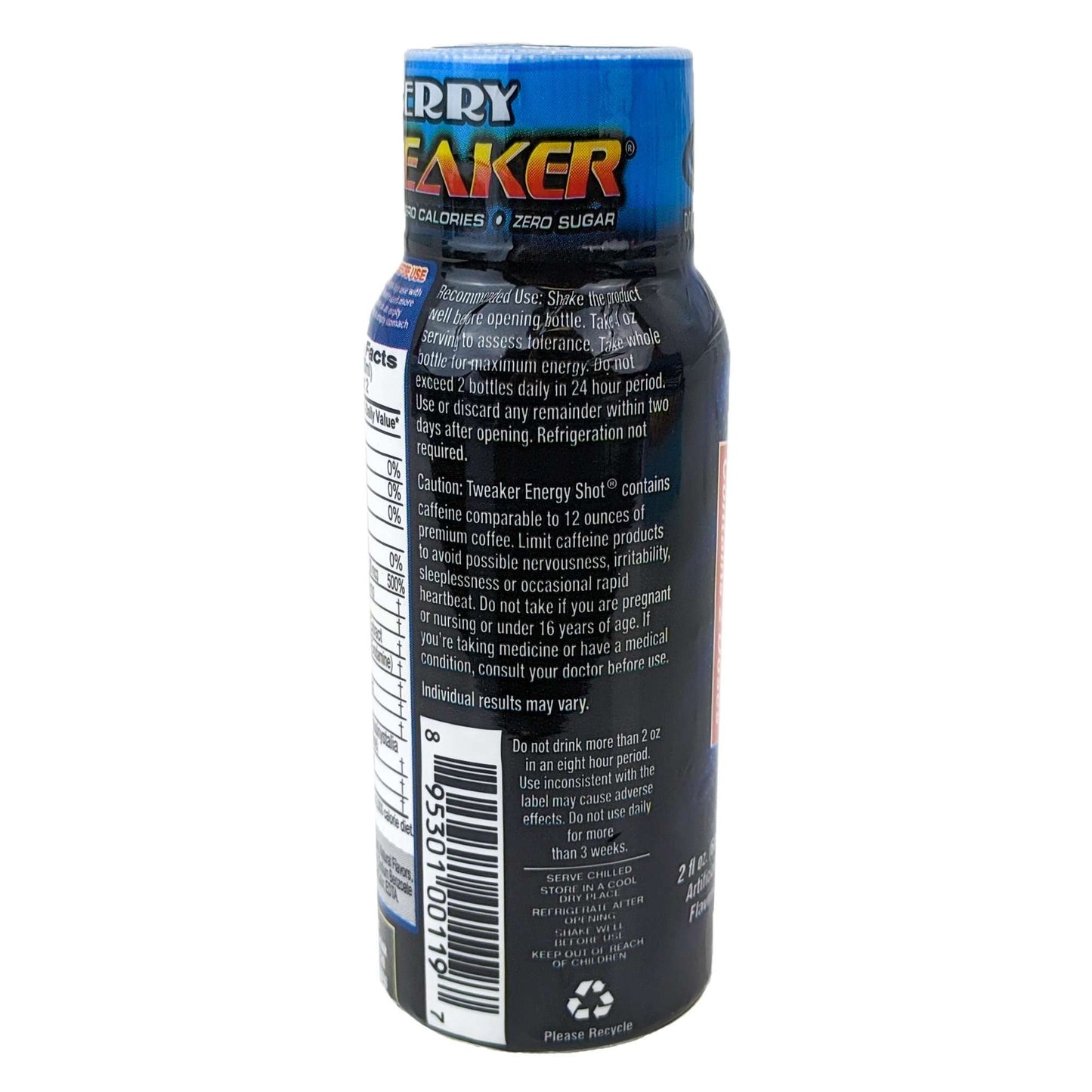 Tweaker 2oz Energy Shots, Box of 12, Berry Flavor