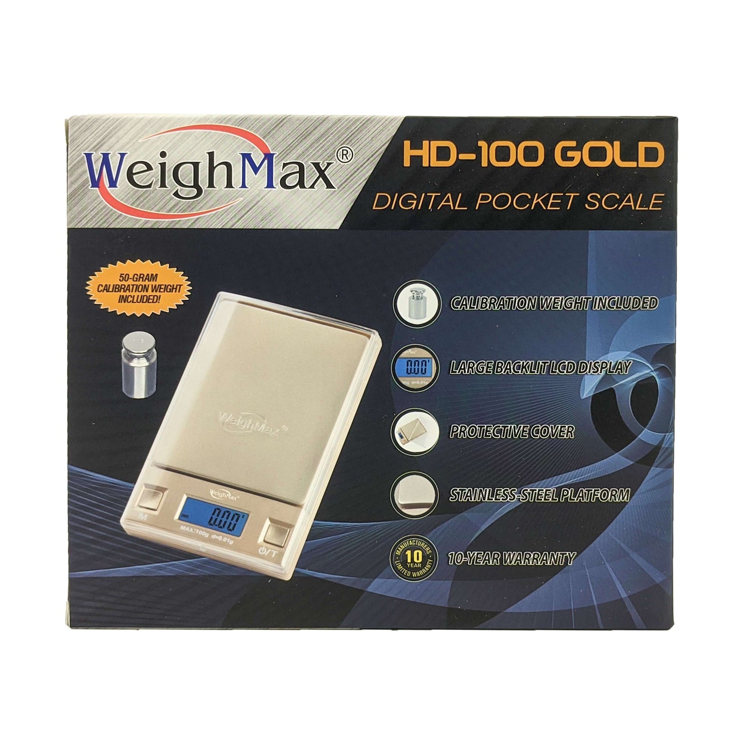 WeighMax HD-100 Gold Digital Pocket Scale 100g x 0.01g