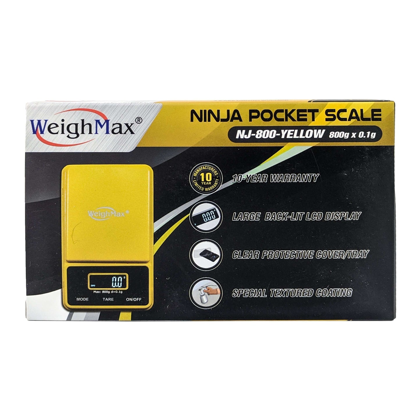 WeighMax Ninja Pocket Scale 800g x 0.1g NJ-800 - Yellow
