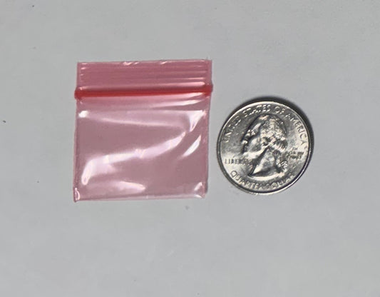Apple Bags Mini Zip Resealable Baggies, 12510 Red 1.25" x 1" 100ct / 1000ct / 3000ct