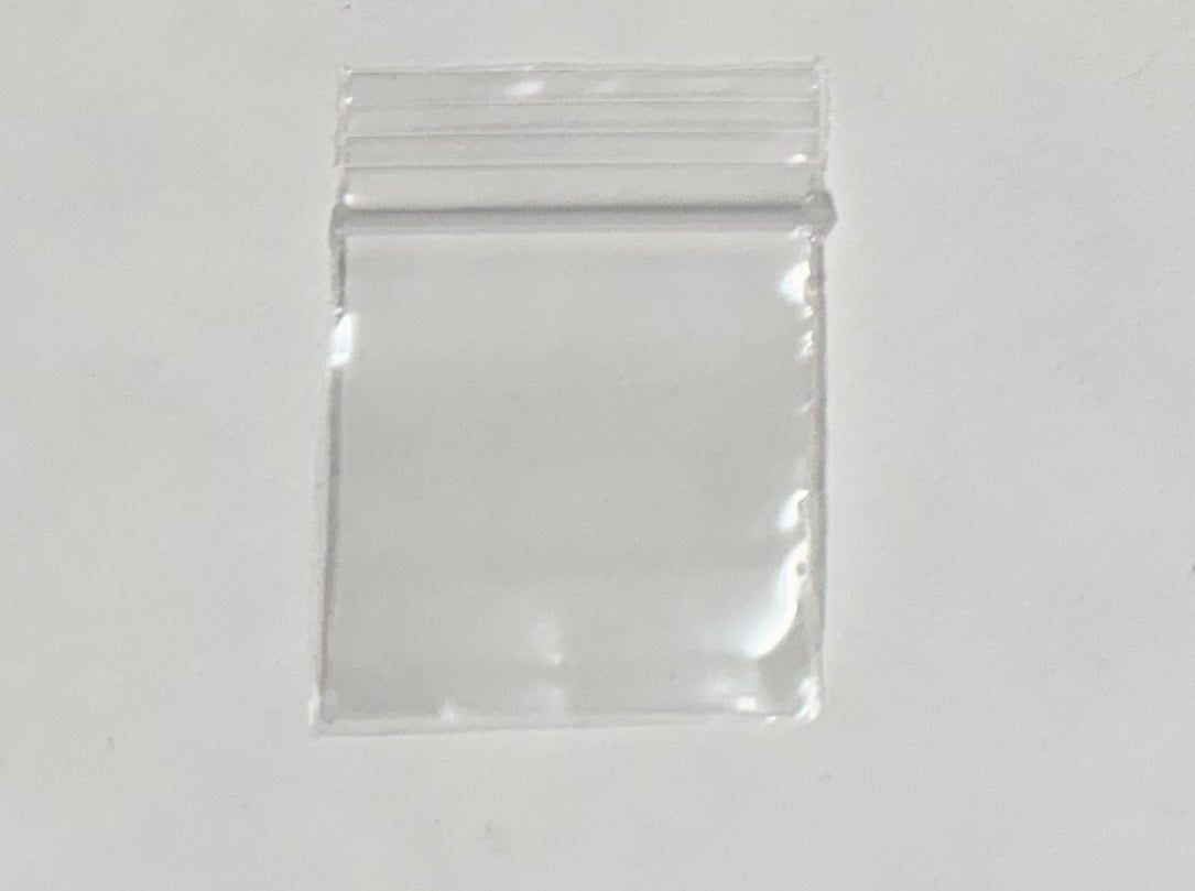 Apple Bags Mini Zip Resealable Baggies, 125125 Clear 1.25" x 1.25" 100ct / 1000ct / 3000ct