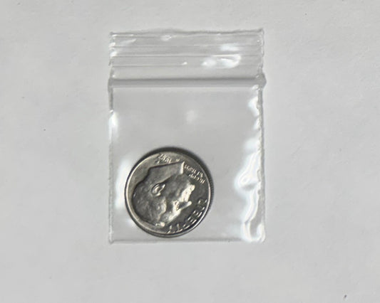 Apple Bags Mini Zip Resealable Baggies, 125125 Clear 1.25" x 1.25" 100ct / 1000ct / 3000ct