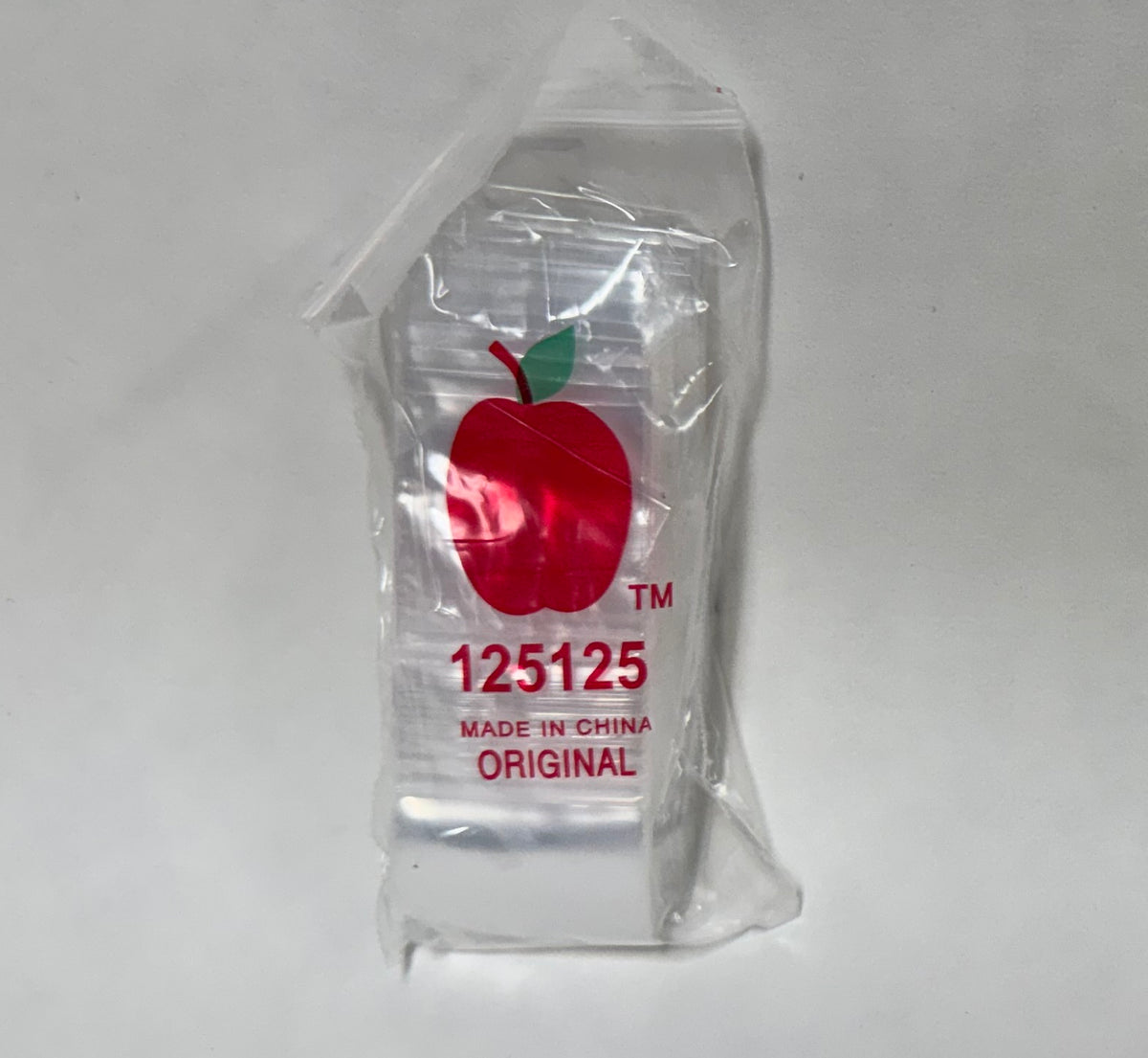Apple Bags Mini Zip Resealable Baggies, 125125 Clear 1.25" x 1.25" 100ct / 1000ct / 3000ct