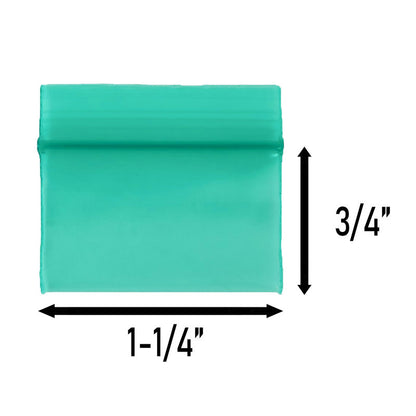 Apple Bags Mini Zip Resealable Baggies, 12535 Green 1.25" x 0.75"