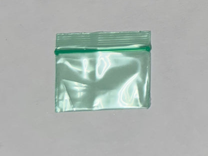 Apple Bags Mini Zip Resealable Baggies, 1510 Green 1.5" x 1" 100ct / 1000ct / 3000ct