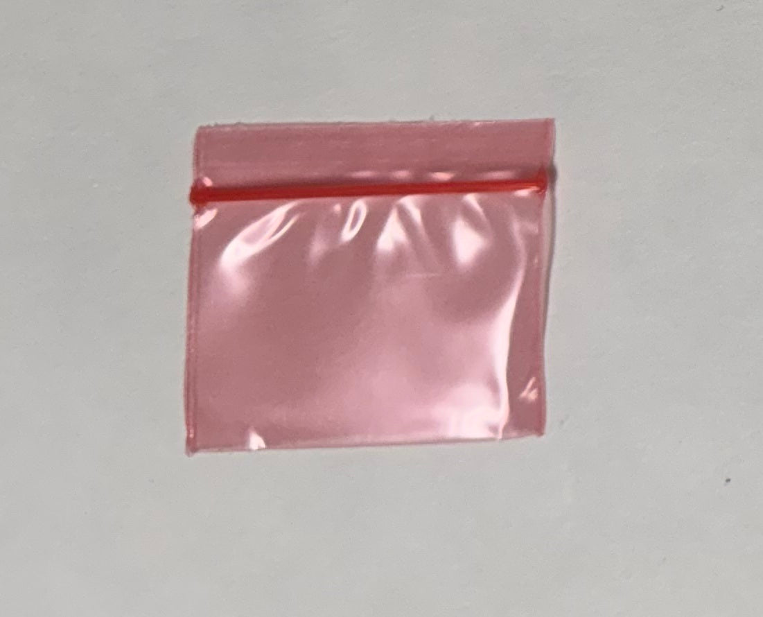 Apple Bags Mini Zip Resealable Baggies, 1510 Red 1.5" x 1" 100ct / 1000ct / 3000ct