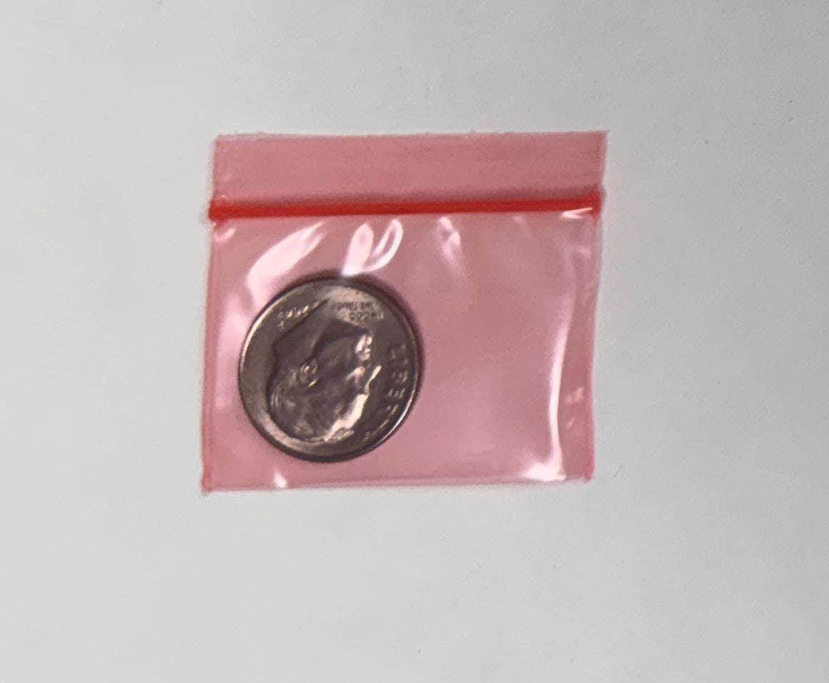 Apple Bags Mini Zip Resealable Baggies, 1510 Red 1.5" x 1" 100ct / 1000ct / 3000ct