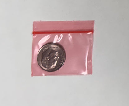 Apple Bags Mini Zip Resealable Baggies, 1510 Red 1.5" x 1" 100ct / 1000ct / 3000ct