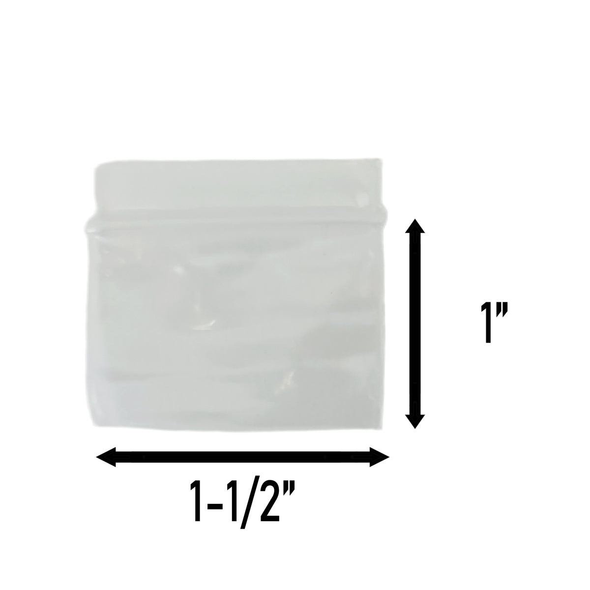 Apple Bags Mini Zip Resealable Baggies, 1510 Clear 1.5" x 1" 100ct / 1000ct / 3000ct