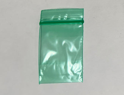 Apple Bags Mini Zip Resealable Baggies, 1520 Green 1.5" x 2" 100ct / 1000ct / 3000ct
