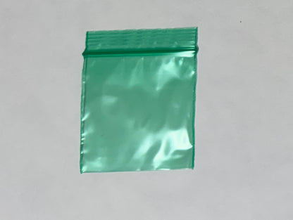 Apple Bags Mini Zip Resealable Baggies, 2020 Green 2" x 2" 100ct / 1000ct / 3000ct