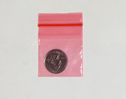 Apple Bags Mini Zip Resealable Baggies, 2020 Red 2" x 2" 100ct / 1000ct / 3000ct