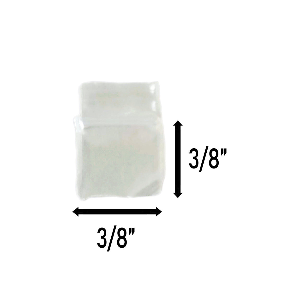Apple Bags Mini Zip Resealable Baggies, 3838 Clear 3/8" x 3/8" 100ct / 1000ct / 3000ct