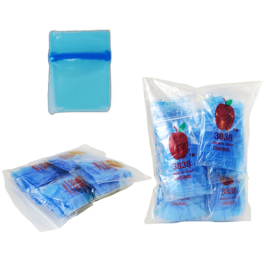 Apple Bags Mini Zip Resealable Baggies, 3838 Blue 3/8" x 3/8" 100ct / 1000ct / 3000ct