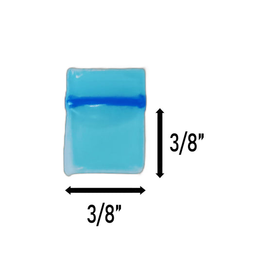 Apple Bags Mini Zip Resealable Baggies, 3838 Blue 3/8" x 3/8" 100ct / 1000ct / 3000ct