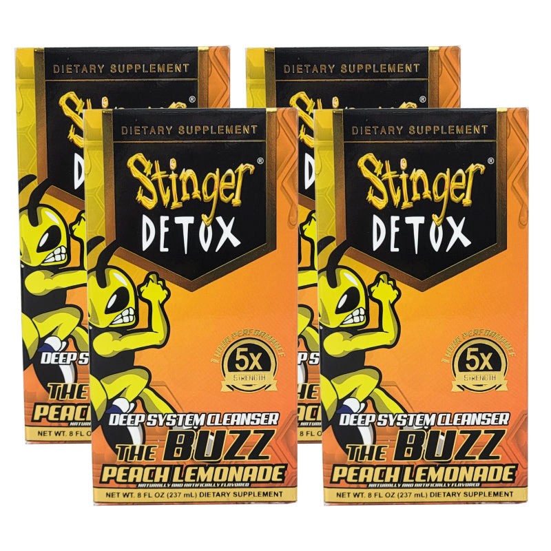 Stinger Detox 5X The Buzz Deep System Cleanser 8oz, Peach Lemonade