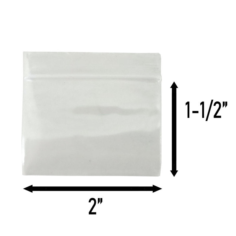 Apple Bags Mini Zip Resealable Baggies, 2015 Clear 2" x 1.5"