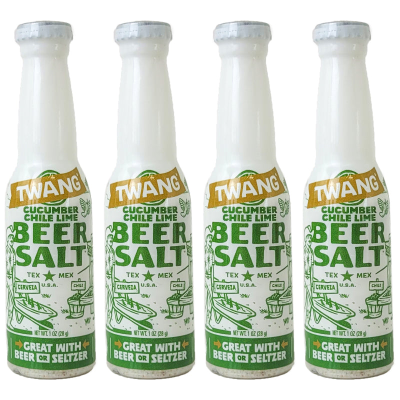 Cucumber Chili Lime Flavor 1 OZ Twang Beer Salt Bottles, 1ct to 48ct