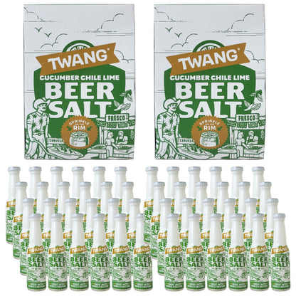 Cucumber Chili Lime Flavor 1 OZ Twang Beer Salt Bottles, 1ct to 48ct