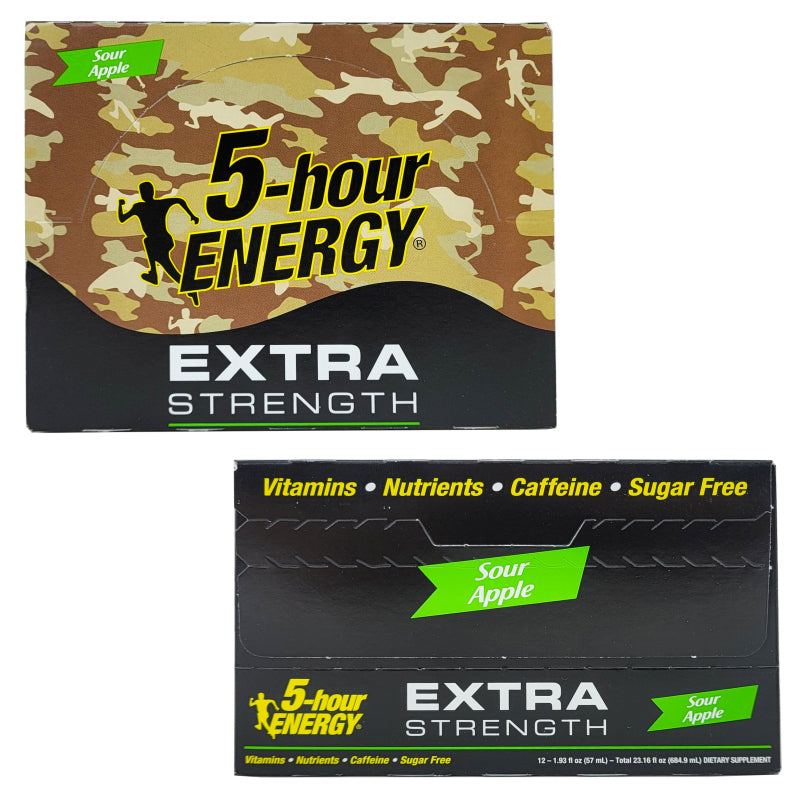 Extra Strength Sour Apple 5-Hour Energy Drink Shots 1.93oz - 12ct Box