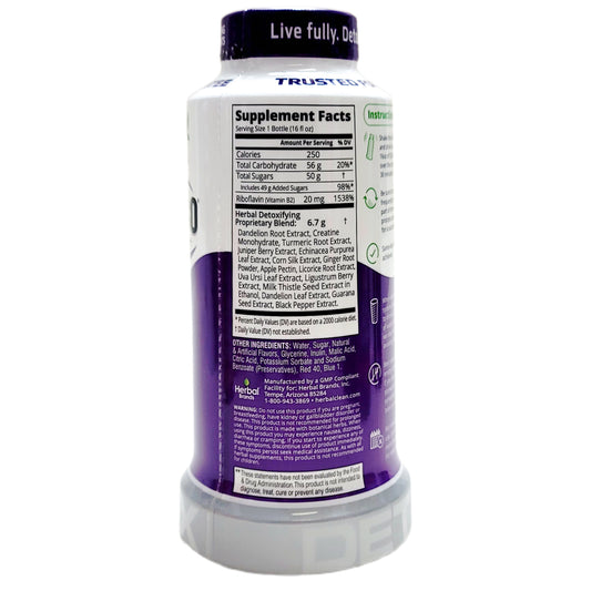 Herbal Clean Qcarbo16 16oz, Grape