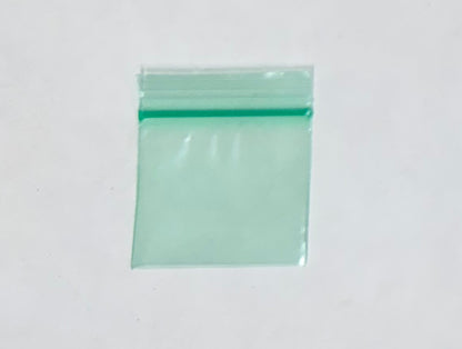 Apple Bags Mini Zip Resealable Baggies, 15125 Green 1.5" x 1.25" 100ct / 1000ct / 3000ct