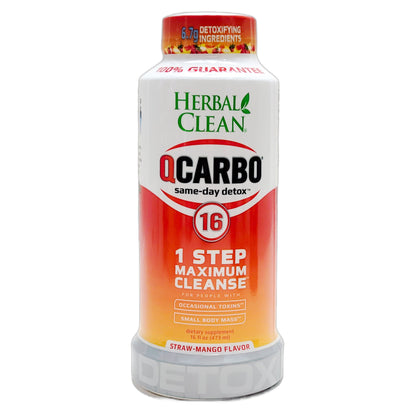 Herbal Clean Qcarbo16 16oz, Straw-Mango