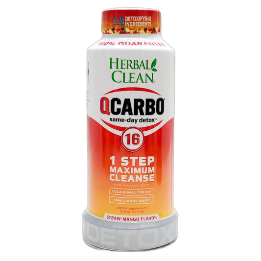 Herbal Clean Qcarbo16 16oz, Straw-Mango