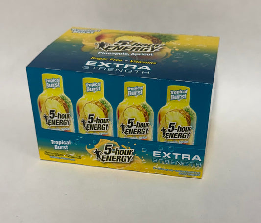 Extra Strength Tropical Burst 5-Hour Energy Drink Shots 1.93oz - 12ct Box