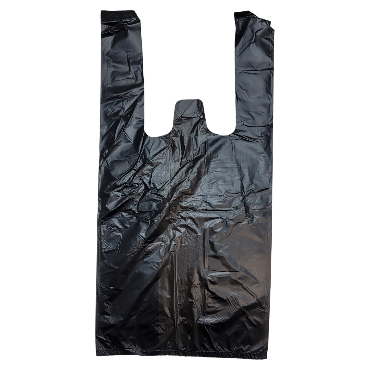 XTP 1/10 HDPE Black T-Shirt Bags, 7x5x15, 17 Microns, 100ct to 2,000ct