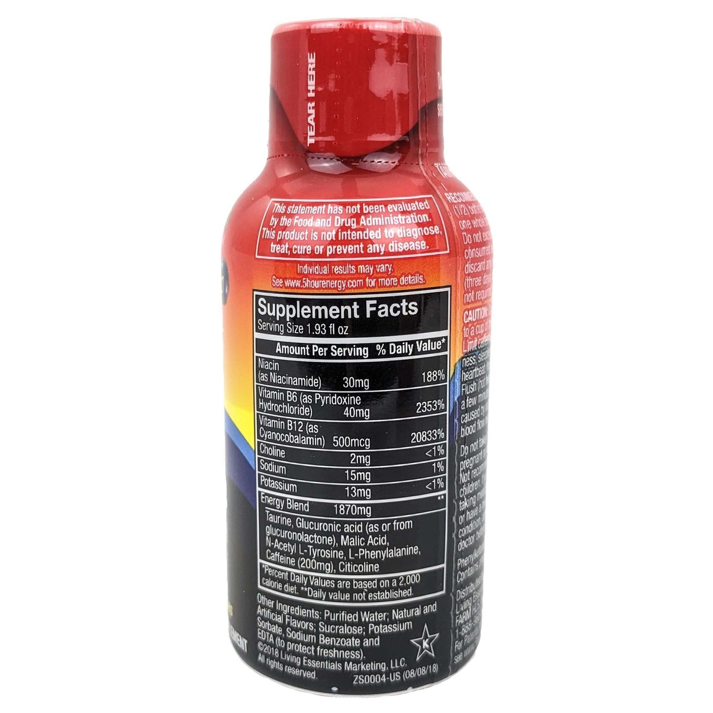 Regular Strength Berry 5-Hour Energy Drink Shots 1.93oz - 1 Bottle