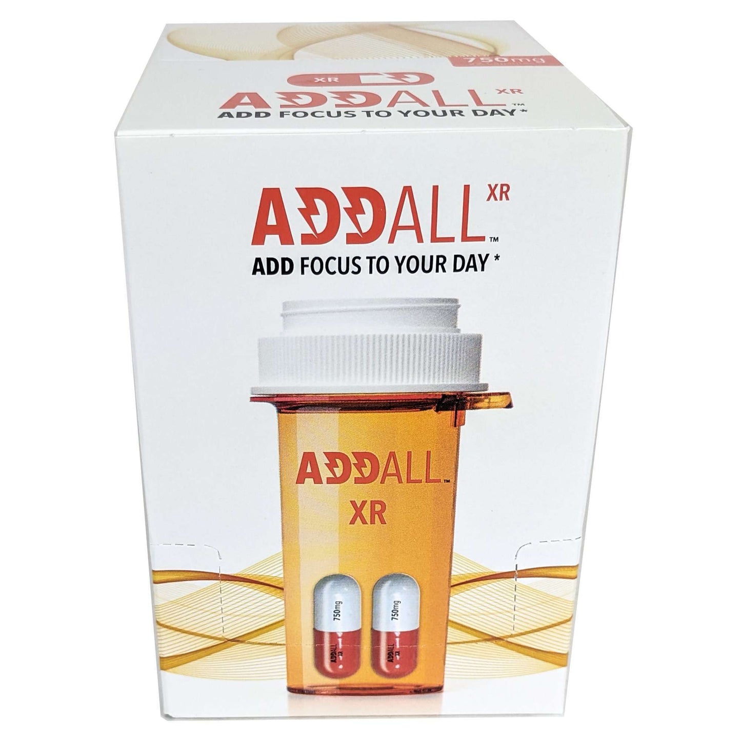 AddAll XR Capsules 750mg Energy & Focus Supplement, 2-Capsule Pack